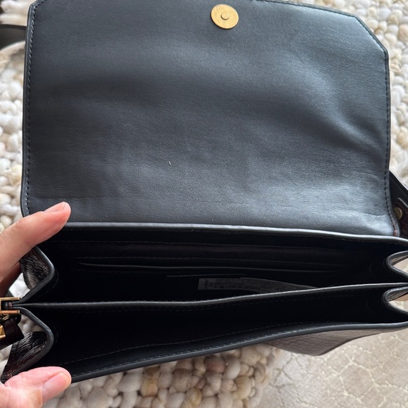 Zara Brown Croc-Embossed Crossbody with Gold Hardware - Picture 6 of 6